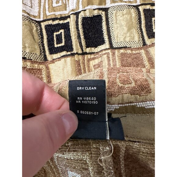 Lane Bryant Womens Plus Size 26/28W Geometric Pattern Jacket Beige/Black/Gold Bu - Picture 6 of 8